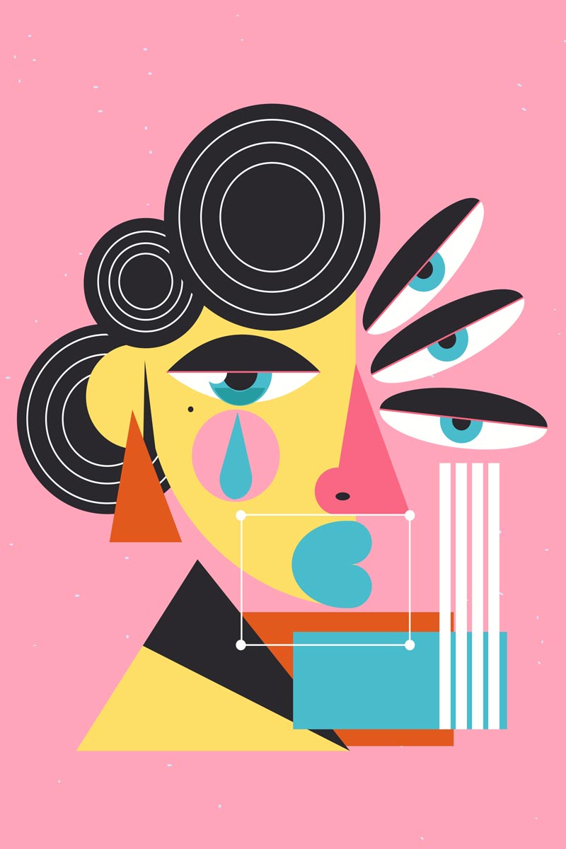 ΚΑΜΒΑΣ  "Γυναίκα αφηρημένη τέχνη 1"